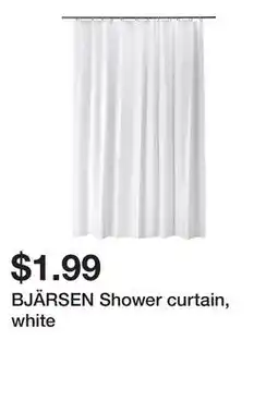 Ikea BJÄRSEN Shower curtain, white offer