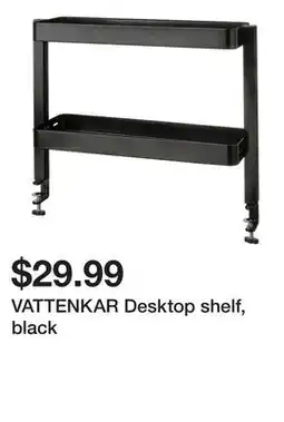 Ikea VATTENKAR Desktop shelf, black offer
