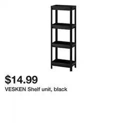 Ikea VESKEN Shelf unit, black offer