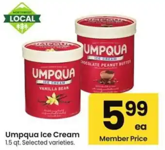 Albertsons Umpqua Ice Cream offer