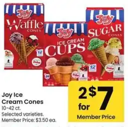 Albertsons Joy Ice Cream Cones offer