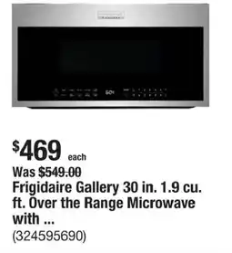 The Home Depot Frigidaire Gallery 30 in. 1.9 cu. ft. Over the Range Microwave with ... offer