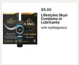 Walgreens Lifestyles Skyn Condoms or Lubricants offer