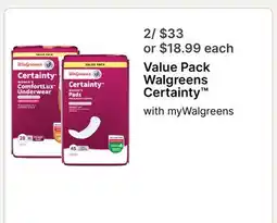 Walgreens Value Pack Walgreens Certainty offer