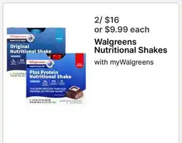 Walgreens Walgreens Nutritional Shakes offer