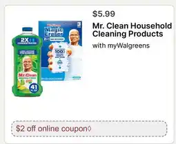Walgreens Mr. Clean Household Cleaning Products offer
