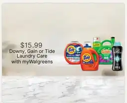Walgreens Downy, Gain or Tide Laundry Care offer