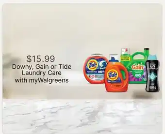 Walgreens Downy, Gain or Tide Laundry Care offer