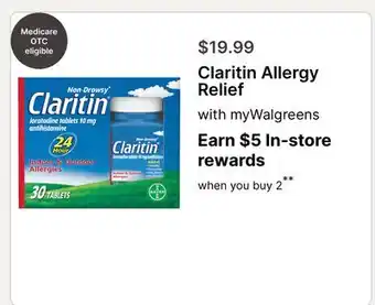 Walgreens Claritin Allergy Relief offer