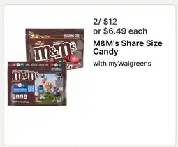 Walgreens M&M's Share Size Candy offer