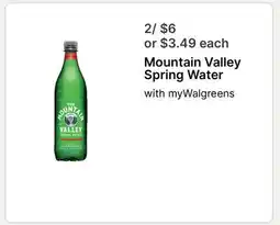 Walgreens Mountain Valley Spring Water offer