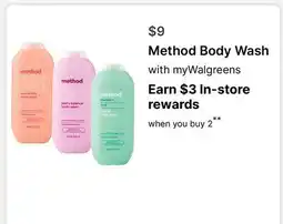 Walgreens Method Body Wash offer