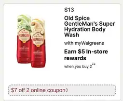 Walgreens Old Spice GentleMan's Super Hydration Body Wash offer