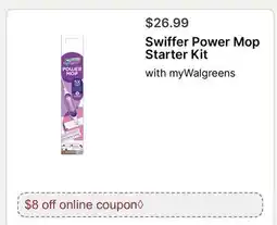 Walgreens Swiffer Power Mop Starter Kit offer