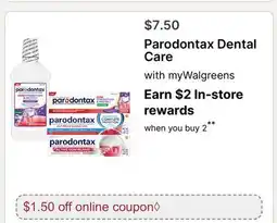 Walgreens Parodontax Dental Care offer