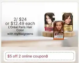 Walgreens L'Oréal Paris Hair Color offer