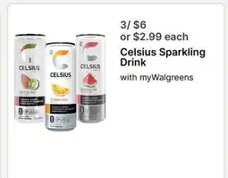 Walgreens Celsius Sparkling Drink offer