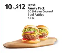 Aldi Fresh Family Pack 80% Lean Ground Beef Patties offer