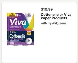 Walgreens Cottonelle or Viva Paper Products offer
