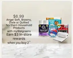 Walgreens Angel Soft, Brawny, Dixie or Quilted Northern Household Products offer