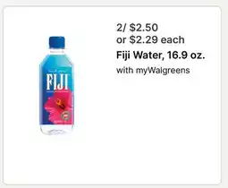 Walgreens Fiji Water, 16.9 oz offer