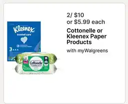 Walgreens Cottonelle or Kleenex Paper Products offer