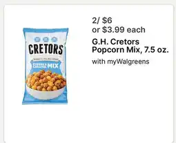 Walgreens G.H. Cretors Popcorn Mix, 7.5 oz offer
