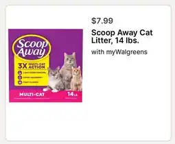 Walgreens Scoop Away Cat Litter, 14 lbs offer