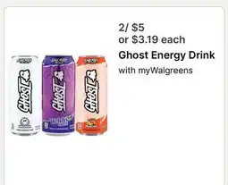 Walgreens Ghost Energy Drink offer