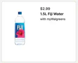 Walgreens 1.5L Fiji Water offer