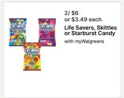 Walgreens Life Savers, Skittles or Starburst Candy offer