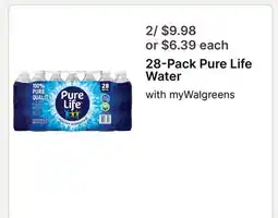 Walgreens 28-Pack Pure Life Water offer