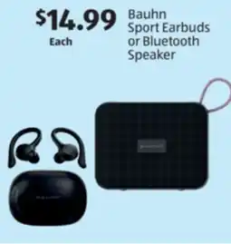 Aldi Bauhn Sport Earbuds or Bluetooth Speaker offer