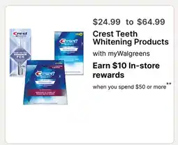 Walgreens Crest Teeth Whitening Products offer