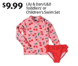 Aldi Lily & Dan Toddlers' or Children's Swim Set offer