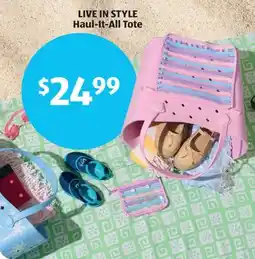 Aldi LIVE IN STYLE Haul-It-All Tote offer