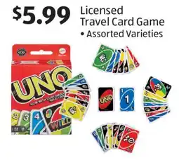 Aldi Licensed Travel Card Game offer