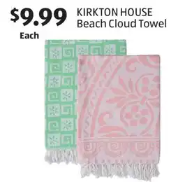 Aldi KIRKTON HOUSE Beach Cloud Towel offer