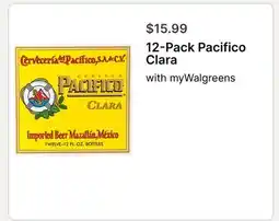 Walgreens 12-Pack Pacifico Clara offer