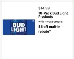 Walgreens 18-Pack Bud Light Products offer