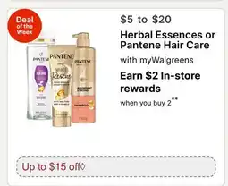 Walgreens Herbal Essences or Pantene Hair Care offer