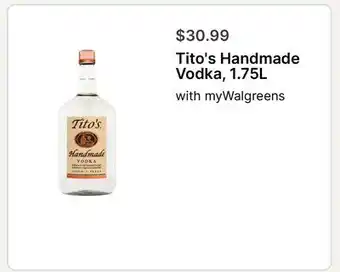 Walgreens Tito's Handmade Vodka offer