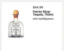 Walgreens Patrón Silver Tequila, 750ml offer