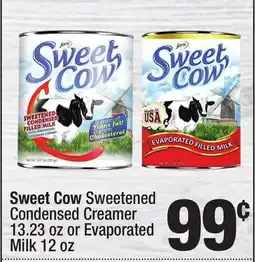 Super King Markets Sweet Cow Sweetened Condensed Creamer 13.23 oz or Evaporated Milk 12 oz offer