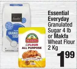 Super King Markets Essential Everyday Granulated Sugar 4 lb or Makfa Wheat Flour offer