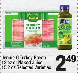 Super King Markets Jennie O Turkey Bacon 12 oz or Naked Juice 15.2 oz offer