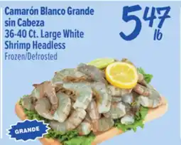 El Super 36-40 Ct. Large White Shrimp Headless offer