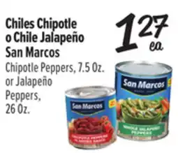 El Super San Marcos Chipotle Peppers, 7.5 Oz. Jalapeño Peppers, 26 Oz offer