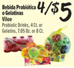 El Super Probiotic Drinks, 4 Ct. or Gelatins, 7.05 Oz. or 8 Ct offer