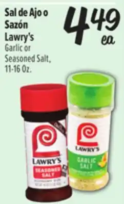 El Super Lawry's Garlic or Seasoned Salt offer